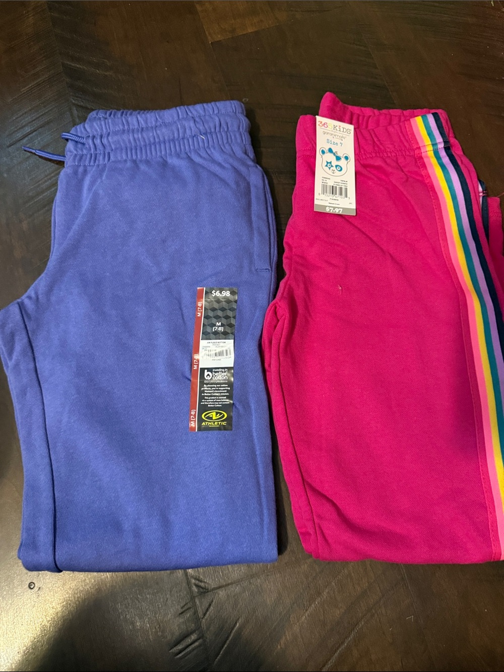 Garanimals Purple and Pink Jogger Pants with Rainbow Side Tape
